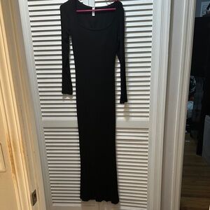 Popilush Chic Black Long Sleeve Maxi Dress size L
